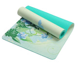 6 MM Lotus Pattern Suede TPE Yoga Mat Pad Non-slip Slimming Exercise Fitness Gymnastics Mat Body Building Esterilla Pilates