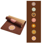 6 MM Lotus Pattern Suede TPE Yoga Mat Pad Non-slip Slimming Exercise Fitness Gymnastics Mat Body Building Esterilla Pilates